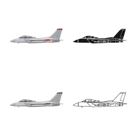 Vector design of weapon and gun logo. Collection of weapon and army stock symbol for web.のイラスト素材