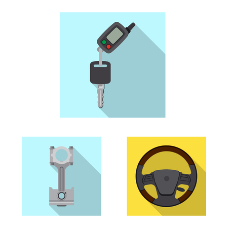 Vector illustration of auto and part logo. Set of auto and car stock vector illustration.のイラスト素材