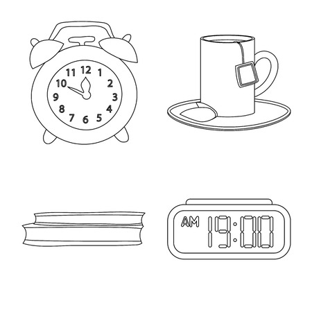 Isolated object of dreams and night logo. Collection of dreams and bedroom stock vector illustration.のイラスト素材