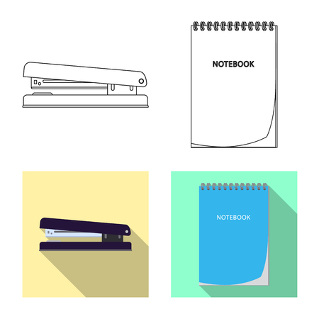 Isolated object of office and supply icon. Collection of office and school stock vector illustration.のイラスト素材