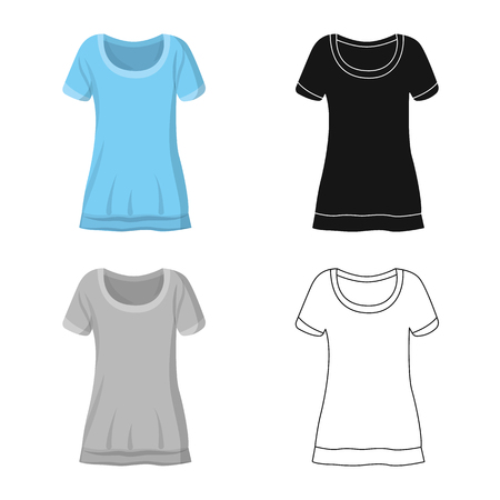 Vector design of woman and clothing logo. Set of woman and wear stock vector illustration.のイラスト素材