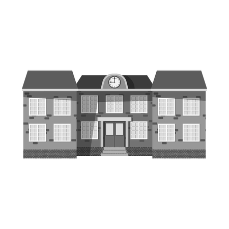 Vector design of building and front logo. Collection of building and roof stock vector illustration.のイラスト素材