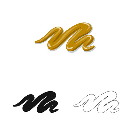 Vector design of burger and sandwich icon. Collection of burger and slice vector icon for stock.のイラスト素材