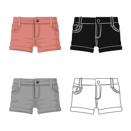 Isolated object of woman and clothing sign. Set of woman and wear stock vector illustration.のイラスト素材