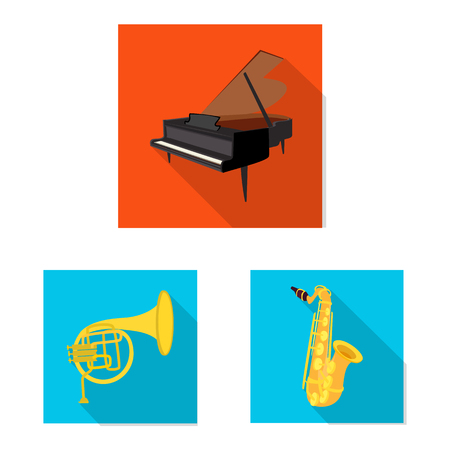 Isolated object of music and tune sign. Set of music and tool stock vector illustration.のイラスト素材