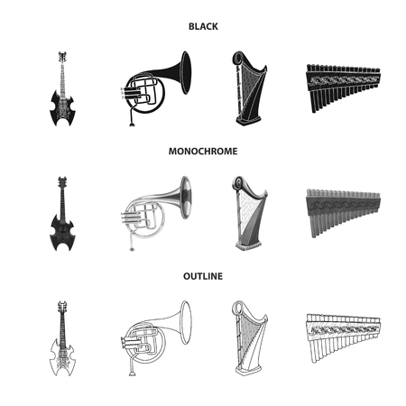 Vector illustration of music and tune icon. Collection of music and tool stock vector illustration.のイラスト素材