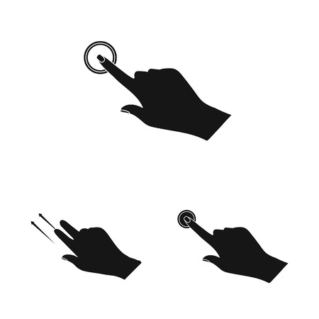 Vector design of touchscreen and hand sign. Collection of touchscreen and touch stock vector illustration.のイラスト素材