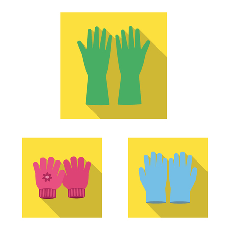 Vector illustration of glove and winter sign. Collection of glove and equipment vector icon for stock.のイラスト素材
