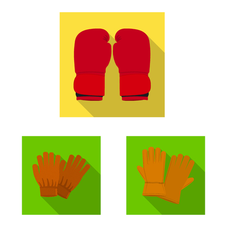 Vector design of glove and winter icon. Collection of glove and equipment stock symbol for web.のイラスト素材