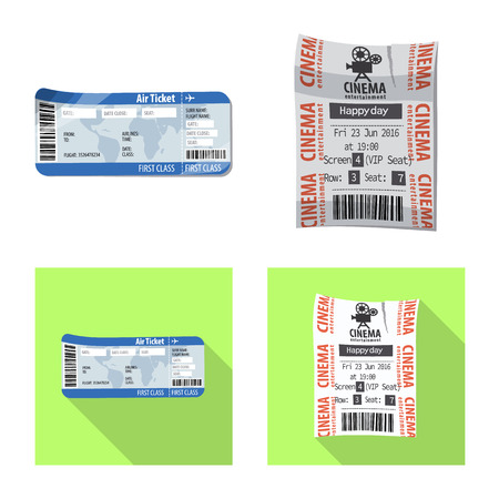 Vector illustration of ticket and admission symbol. Set of ticket and event stock vector illustration.のイラスト素材