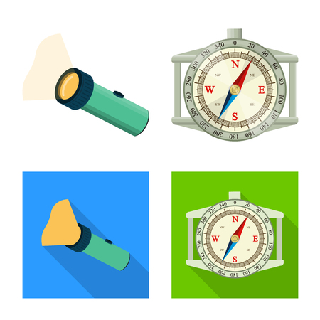 Isolated object of mountaineering and peak logo. Set of mountaineering and camp vector icon for stock.のイラスト素材