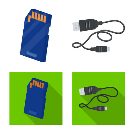 Vector design of laptop and device logo. Collection of laptop and server vector icon for stock.のイラスト素材