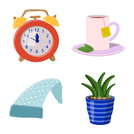 Isolated object of dreams and night symbol. Collection of dreams and bedroom stock vector illustration.のイラスト素材
