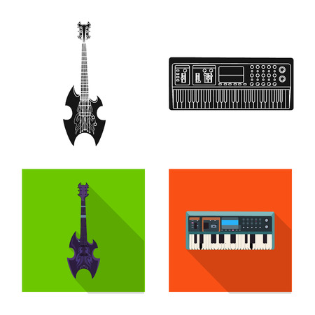 Vector design of music and tune symbol. Collection of music and tool vector icon for stock.のイラスト素材