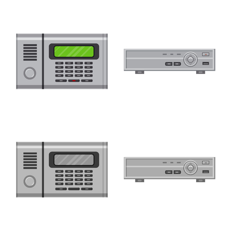 Vector design of office and house sign. Set of office and system vector icon for stock.のイラスト素材