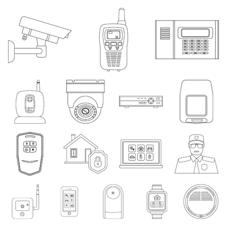 Vector design of office and house symbol. Collection of office and system stock vector illustration.のイラスト素材