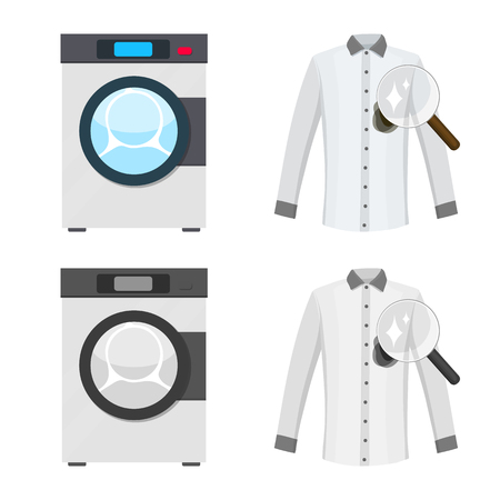 Vector illustration of laundry and clean symbol. Set of laundry and clothes stock vector illustration.のイラスト素材