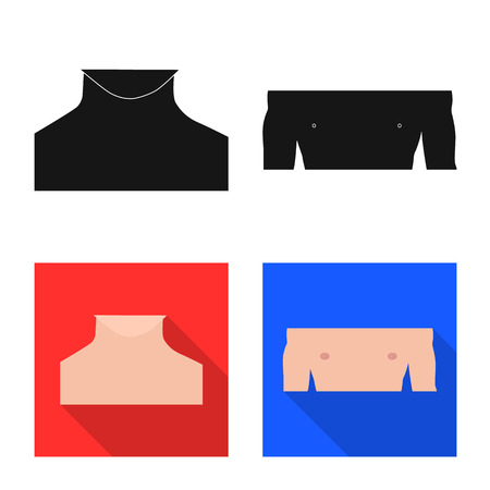 Isolated object of human and part sign. Collection of human and woman stock symbol for web.のイラスト素材