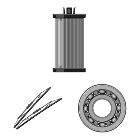 Isolated object of auto and part icon. Collection of auto and car stock vector illustration.のイラスト素材