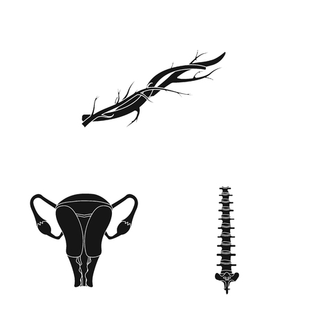 Vector design of body and human sign. Collection of body and medical stock symbol for web.のイラスト素材