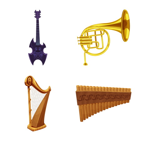 Isolated object of music and tune sign. Collection of music and tool stock vector illustration.のイラスト素材