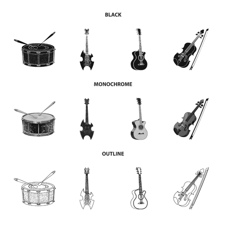 Vector design of music and tune icon. Set of music and tool vector icon for stock.のイラスト素材