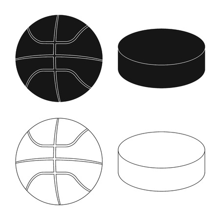 Vector design of sport and ball icon. Collection of sport and athletic vector icon for stock.のイラスト素材