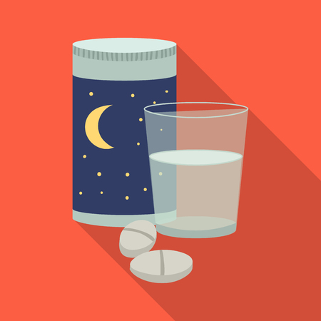 Isolated object of dreams and night sign. Set of dreams and bedroom stock vector illustration.のイラスト素材