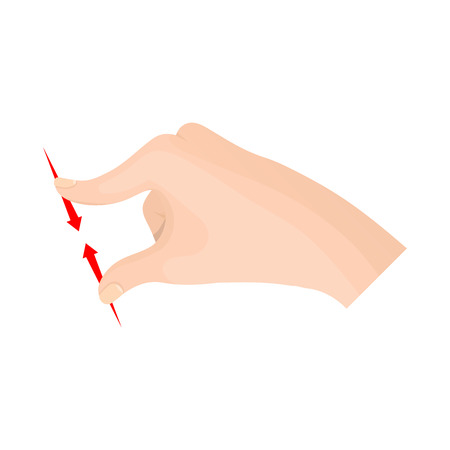 Vector illustration of touchscreen and hand logo. Collection of touchscreen and touch vector icon for stock.のイラスト素材