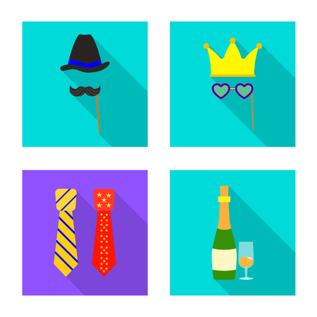 Vector design of party and birthday sign. Collection of party and celebration vector icon for stock.のイラスト素材