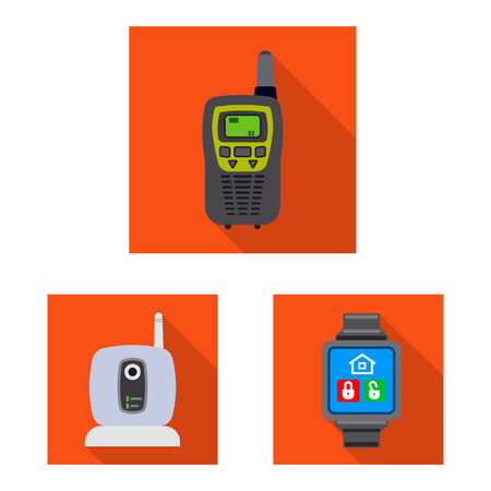 Vector illustration of office and house icon. Set of office and system vector icon for stock.のイラスト素材