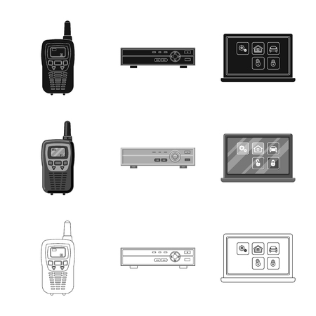 Isolated object of office and house symbol. Collection of office and system vector icon for stock.のイラスト素材