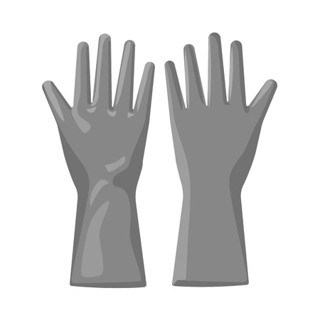 Isolated object of glove and winter sign. Collection of glove and equipment bitmap icon for stock.の写真素材