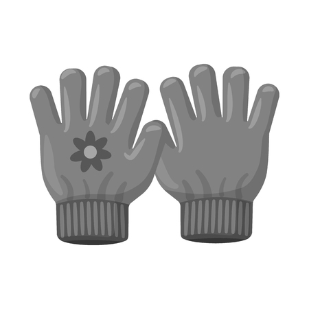 Isolated object of glove and winter symbol. Set of glove and equipment stock symbol for web.の写真素材