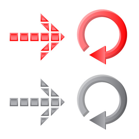 Isolated object of element and arrow icon. Set of element and direction vector icon for stock.のイラスト素材