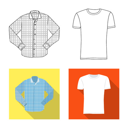 Vector design of man and clothing logo. Collection of man and wear stock vector illustration.のイラスト素材