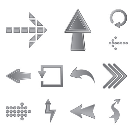 Isolated object of element and arrow logo. Collection of element and direction bitmap icon for stock.の写真素材