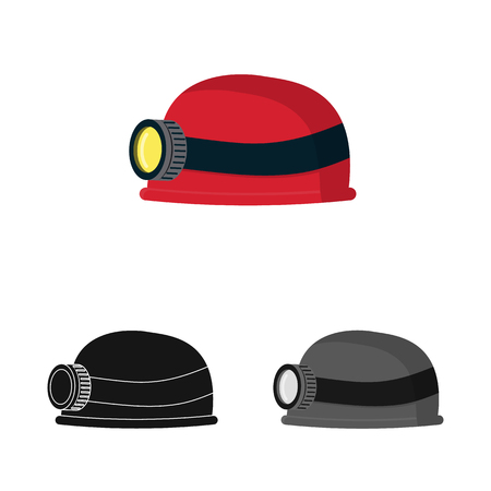 Isolated object of mountaineering and peak logo. Set of mountaineering and camp stock symbol for web.のイラスト素材