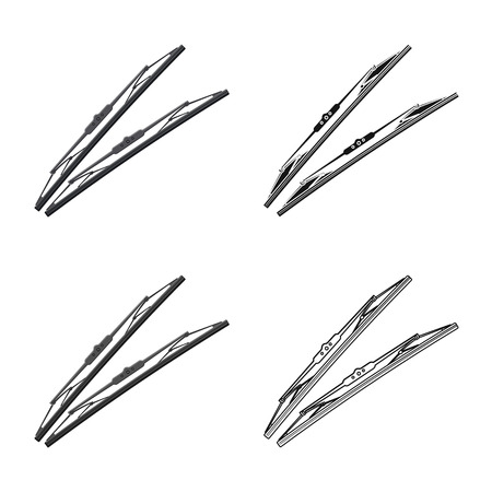 Vector illustration of auto and part icon. Set of auto and car stock symbol for web.のイラスト素材