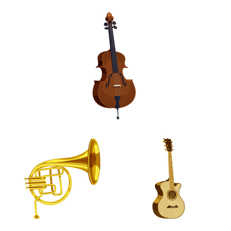 Vector design of music and tune icon. Set of music and tool vector icon for stock.のイラスト素材