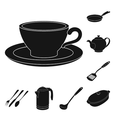 Isolated object of kitchen and cook icon. Collection of kitchen and appliance stock vector illustration.のイラスト素材