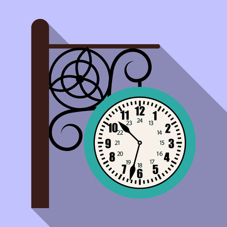 Vector illustration of clock and time sign. Collection of clock and circle stock symbol for web.のイラスト素材