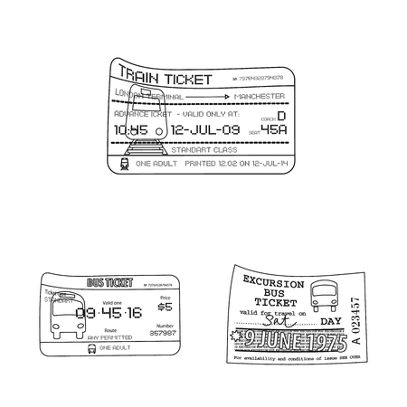 Isolated object of ticket and admission logo. Set of ticket and event stock vector illustration.のイラスト素材