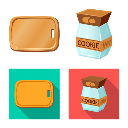 Vector illustration of kitchen and cook logo. Set of kitchen and appliance vector icon for stock.のイラスト素材
