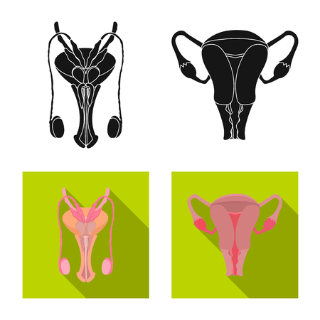 Isolated object of body and human logo. Collection of body and medical stock vector illustration.のイラスト素材