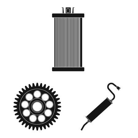 Vector design of auto and part logo. Collection of auto and car vector icon for stock.のイラスト素材