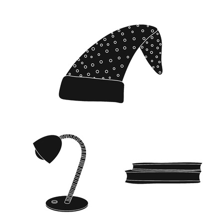 Isolated object of dreams and night symbol. Collection of dreams and bedroom stock symbol for web.のイラスト素材