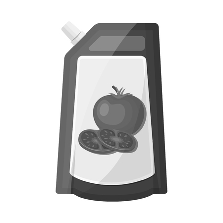 Vector illustration of can and food symbol. Set of can and package stock vector illustration.のイラスト素材