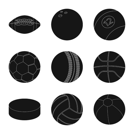 Isolated object of sport and ball logo. Set of sport and athletic vector icon for stock.のイラスト素材