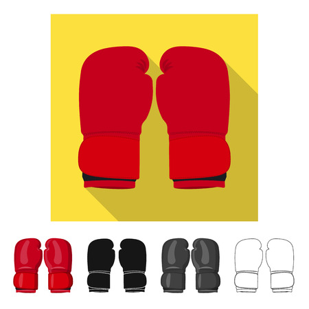Vector illustration of glove and winter sign. Collection of glove and equipment stock vector illustration.のイラスト素材